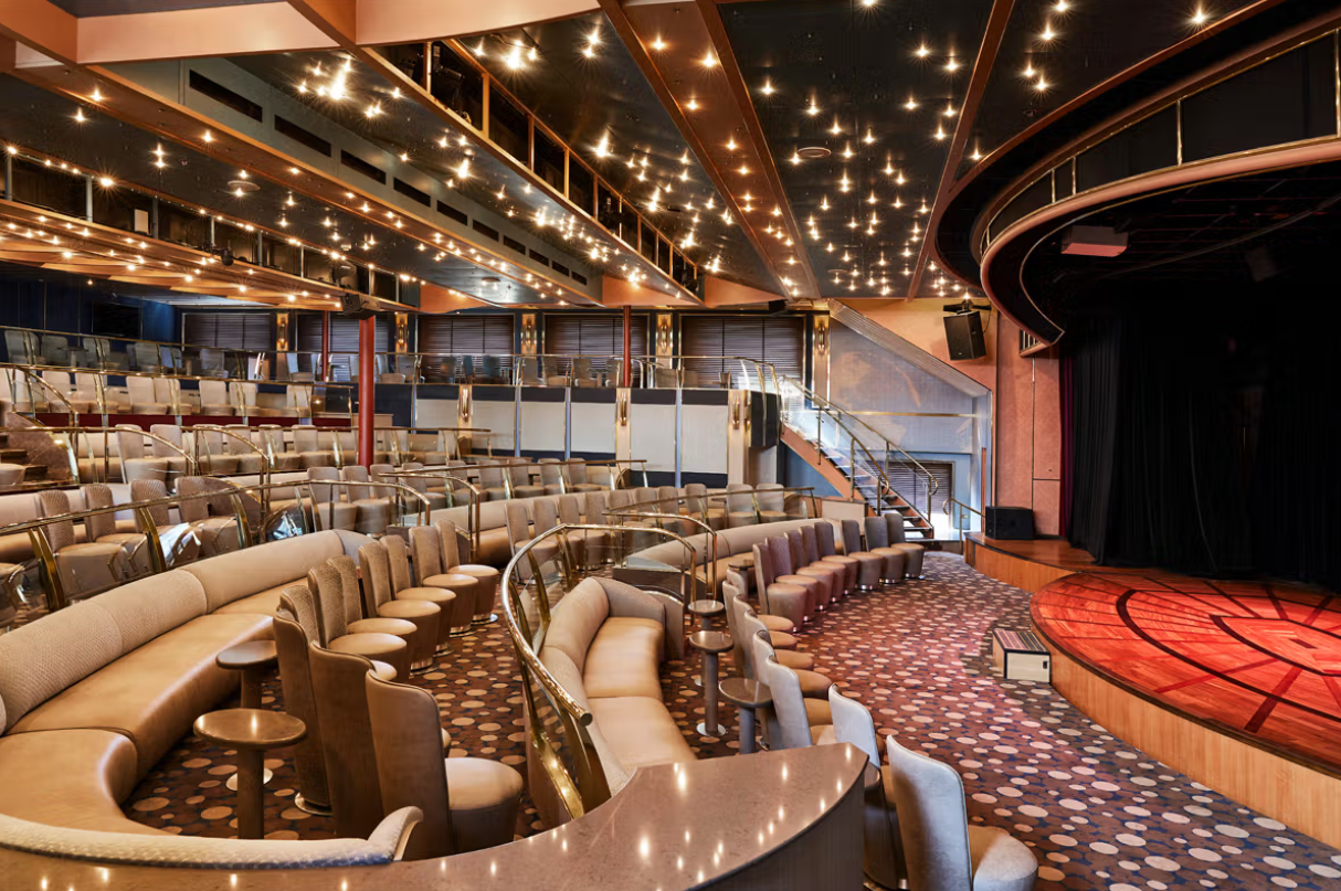 Onboard theater used for expert lectures and briefings